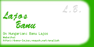 lajos banu business card